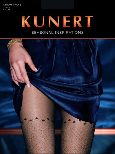 Elegante Strumpfhose mit Rautenmuster und Strumpfoptik Elegant Rhombs von KUNERT