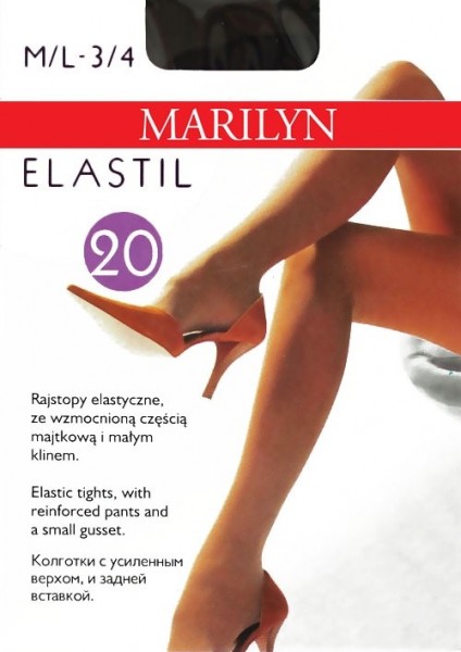 Marilyn Glatte elastische Feinstrumpfhose Elastil 20 DEN