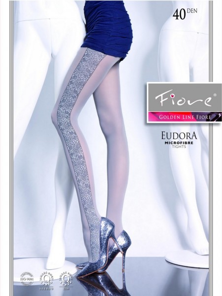 Fiore Strumpfhose mit extravagantem floralem Muster Eudora 40 DEN