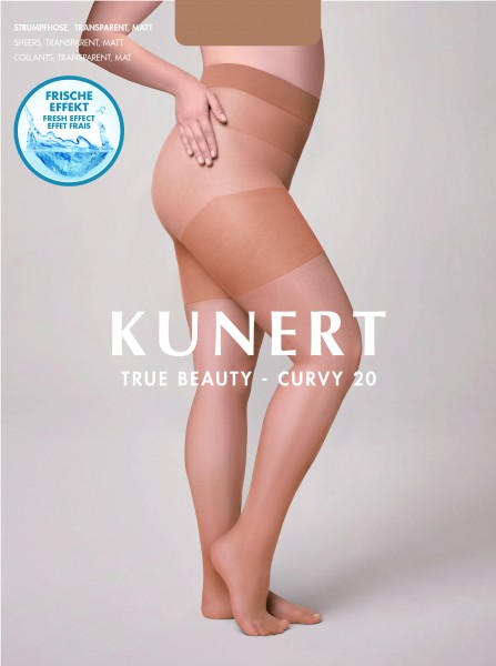 Feinstrumpfhose für weibliche Rundungen Curvy 20 True Beauty von Kunert