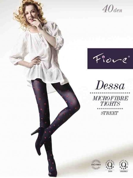 Fiore MicrofaserStrumpfhose mit trendigem Punkte-Muster Dessa 40 den