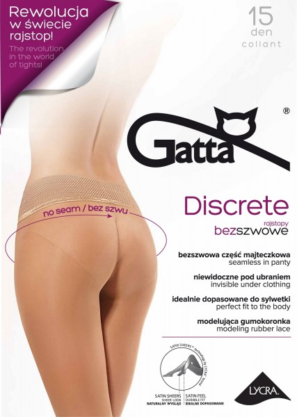 Nahtlose Feinstrumpfhose mit elegantem Spitzenbund Discrete 15 von Gatta