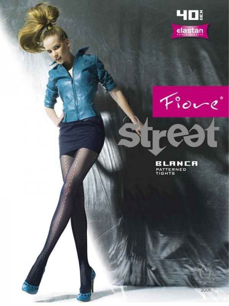 Fiore Stylische Strumpfhose mit Muster Blanca 40 DEN