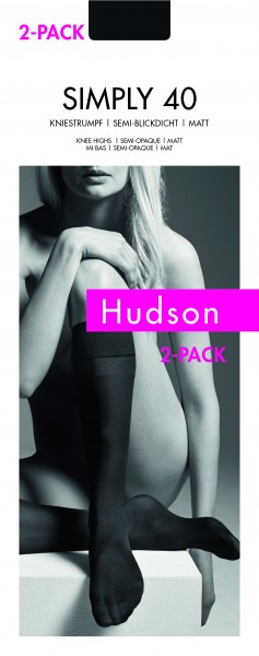 Semi-blickdichte matte Kniestrümpfe Simply 40 von Hudson - 2-pack!