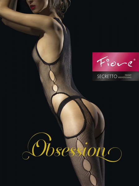 Fiore Secreto - Netz-Bodystocking mit sinnlichen Cut-Outs