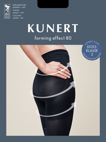 KUNERT Forming Effect 80 - Bequeme Stützstrumpfhose mit figurformendem Höschenteil